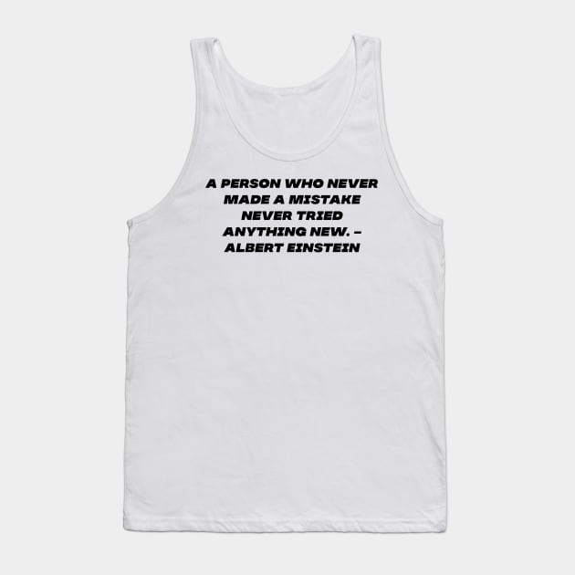 Einstein's quote Tank Top by Motivational.quote.store